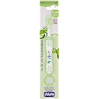 Chicco - Cepillo dental divertido con cerdas suaves para 6-36 meses- color verde